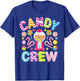 Groovy Candy Crew Sweetie Candy Squad Candy Birthday Party T-Shirt - T-Shirt | Royal