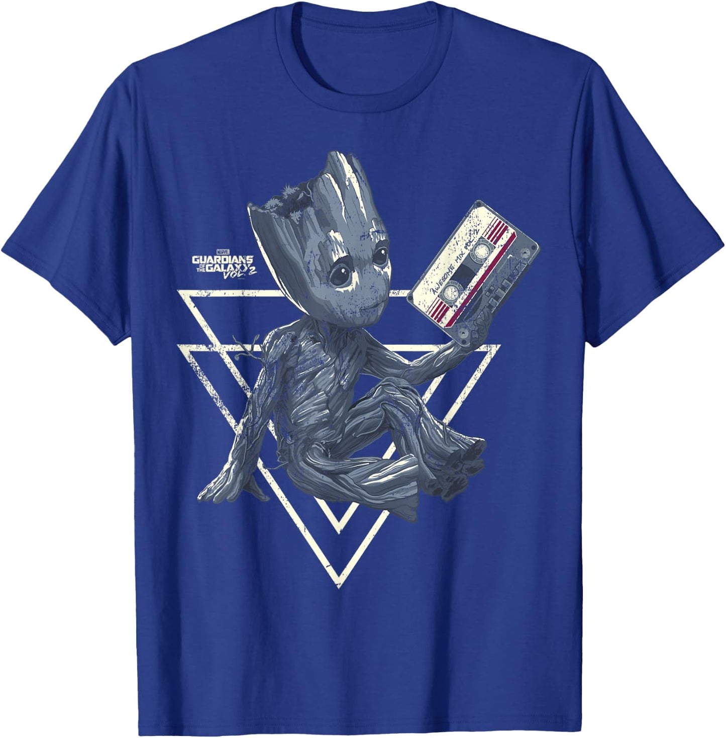 Marvel Guardians of the Galaxy Vol. 2 Groot Mixtape Sketch T-Shirt - T-Shirt | Royal