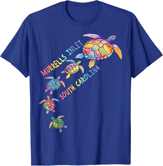 Murrells Inlet South Carolina Sea Turtle Lover Beach T-Shirt - T-Shirt | Royal