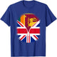 Sri Lanka British Flag - Sri Lankan Britain UK Zipper T-Shirt - T-Shirt | Royal