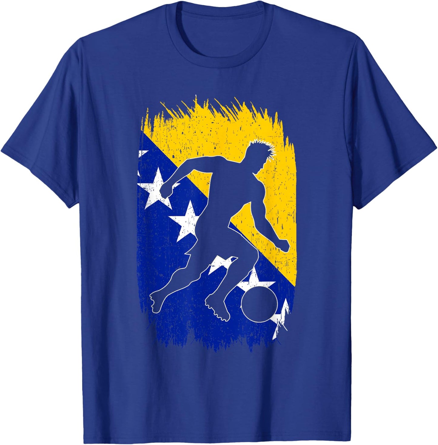 Bosnia and Herzegovina Flag Silhouette Bosna Pride T-Shirt - T-Shirt | Royal