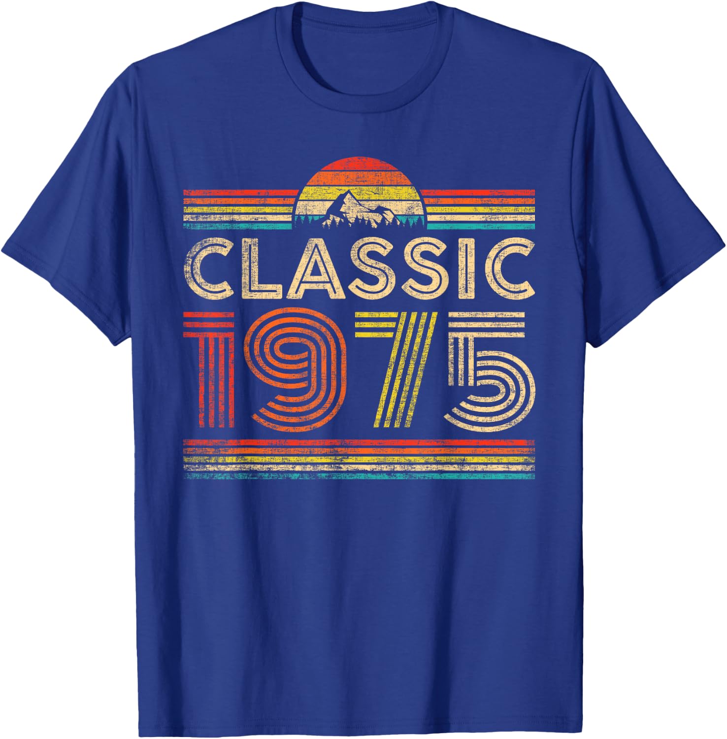 Classic 1975 Vintage 1975 Classic Year Men Women Birthday T-Shirt - T-Shirt | Royal