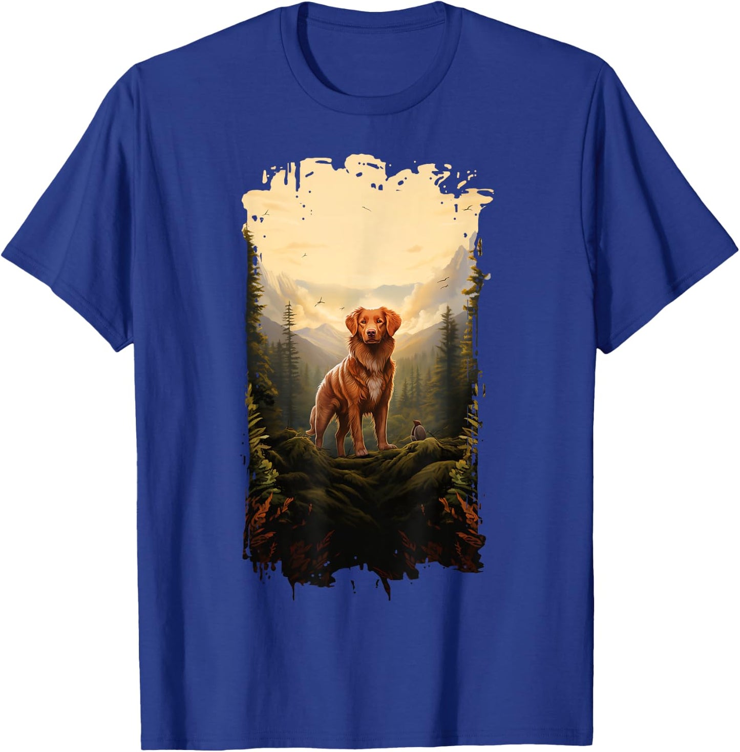 Nova Scotia Duck Tolling Retriever Toller Mountain Paw T-Shirt - T-Shirt | Royal