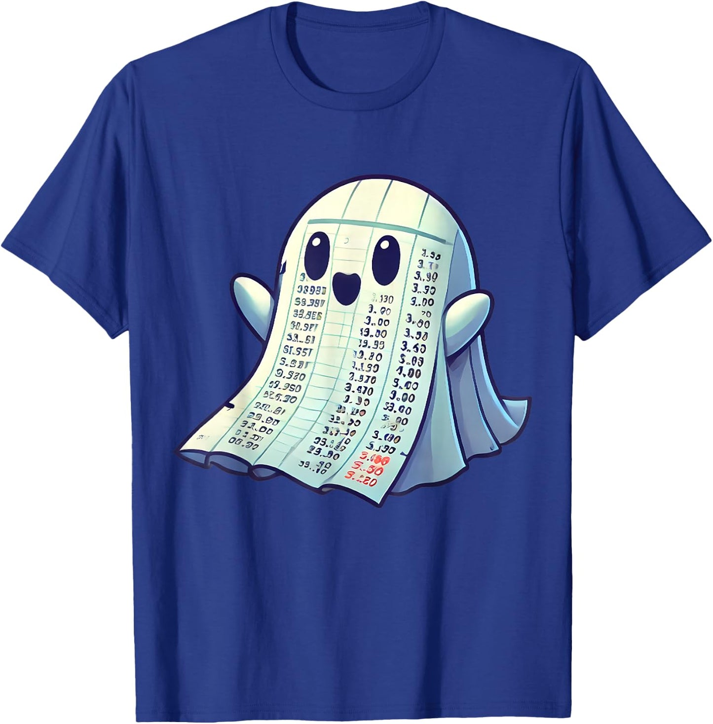 Accountant Halloween Costume Accounting Ghost Spreadsheet T-Shirt - T-Shirt | Royal