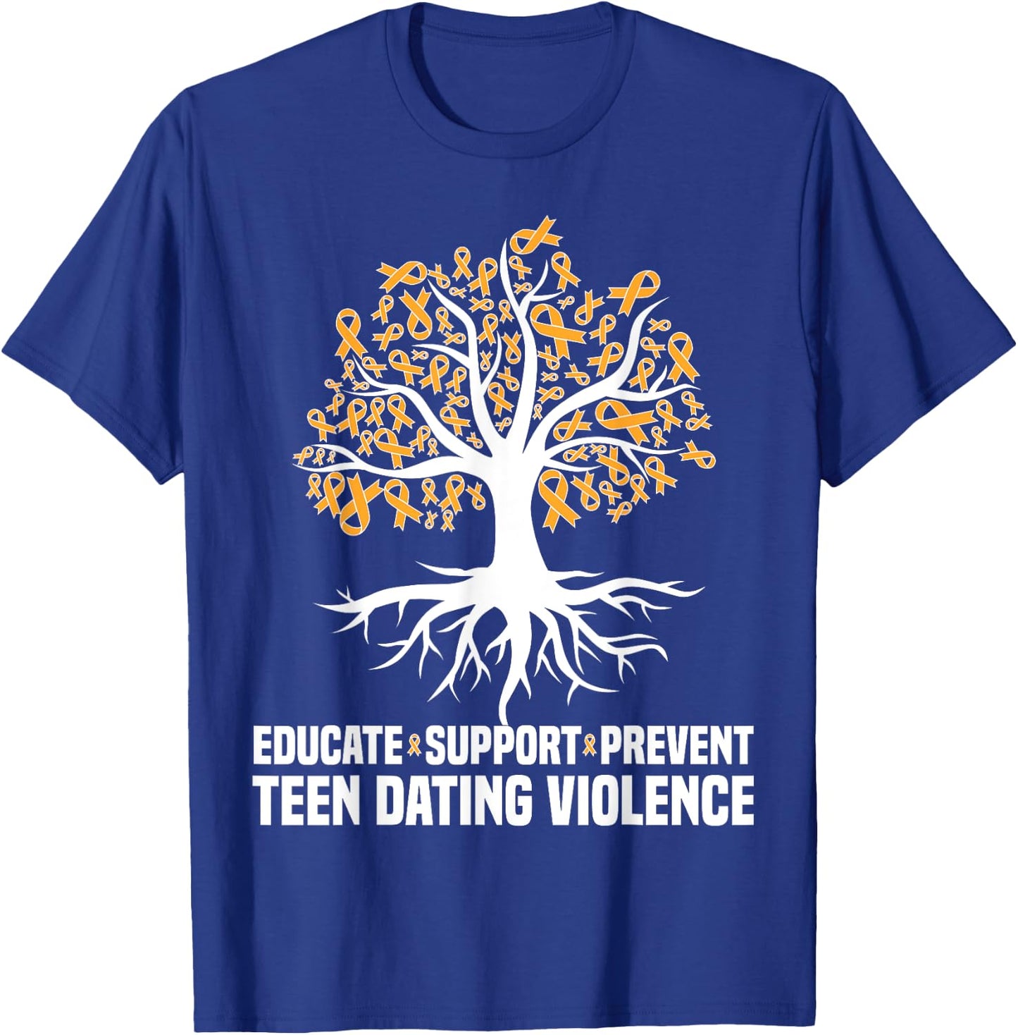 Educate We Wear Orange teen dating Violence Awareness T-Shirt - T-Shirt | Royal