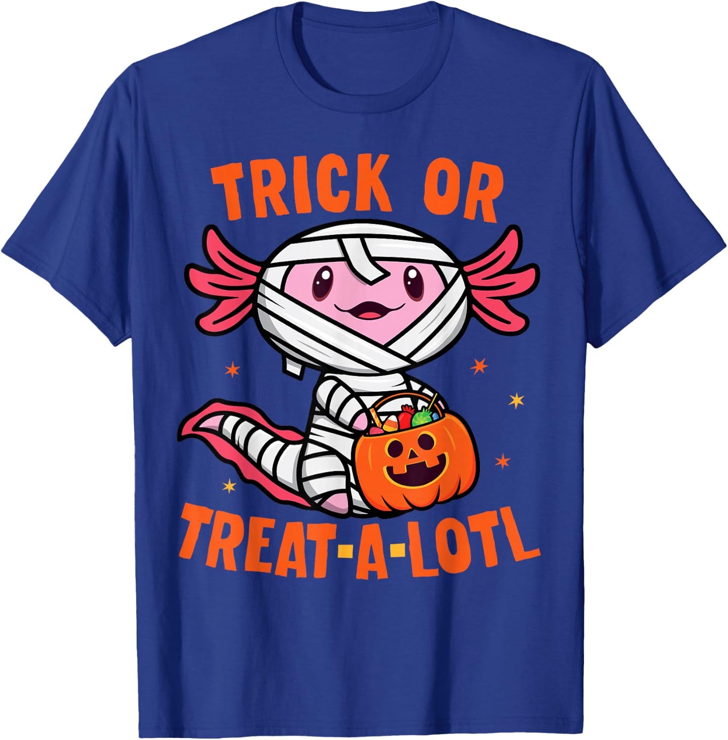 Trick or Treat A Lotl Axolotl Halloween Costume Toddler Kids T-Shirt - T-Shirt | Royal