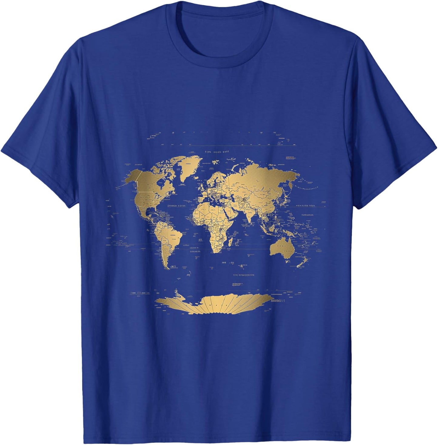 Retro World Map T-Shirt - T-Shirt | Royal