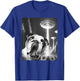 Funny English Bulldog Alien UFO Taking a Selfie Dog Mom Dad T-Shirt - T-Shirt | Royal