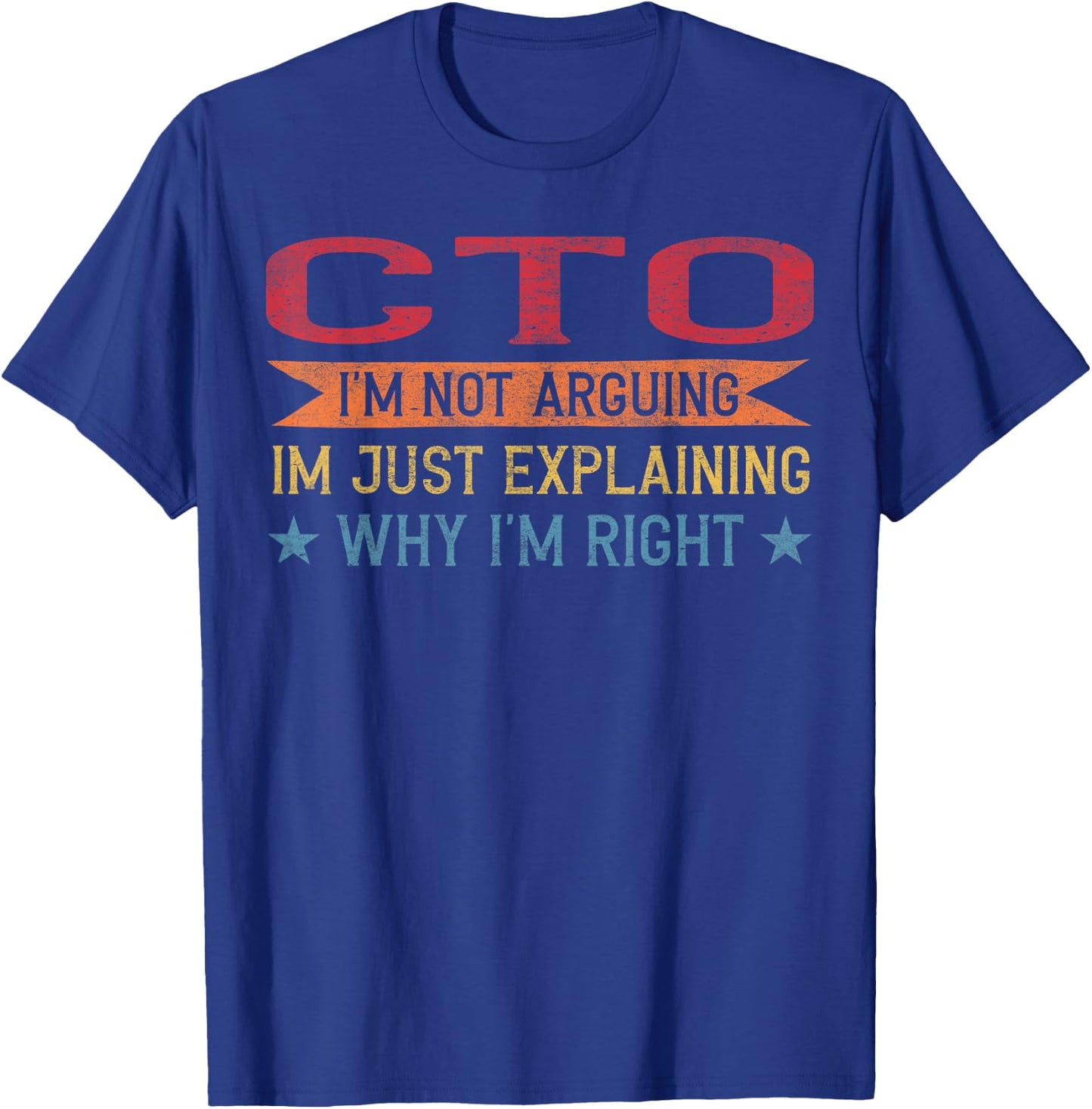 Funny CTO Gift Ideas Funny Profession Quote CTO - -Adults, Black, Small, Short Sleeve T-Shirt - T-Shirt | Royal