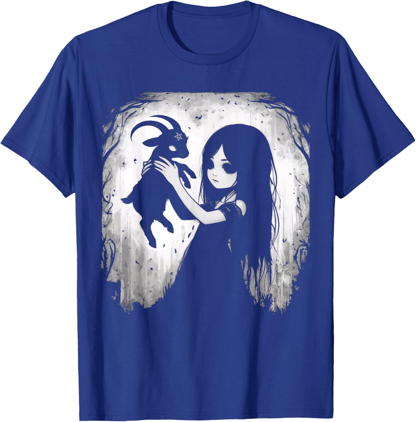 Black Goat Demon Baphomet Goth Dark Alt Aesthetic T-Shirt - T-Shirt | Royal