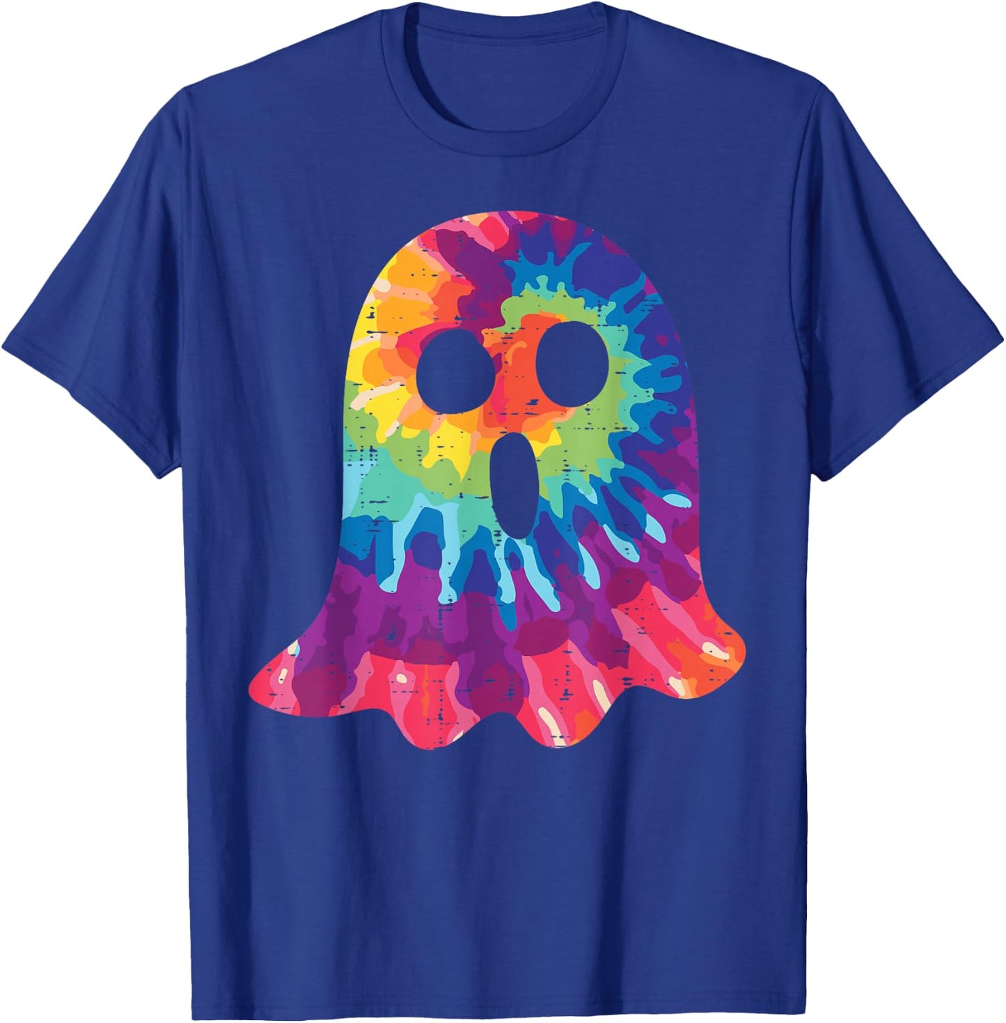 Halloween Ghost Tie Dye Retro Hippie Costume Men Women Kids T-Shirt - T-Shirt | Royal
