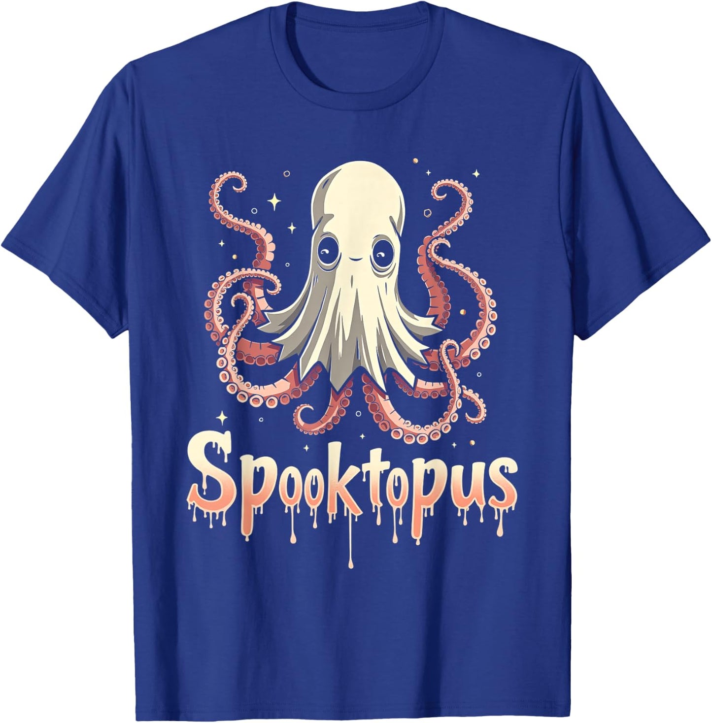 Spooktopus Funny Octopus Spooky Halloween Ghost T-Shirt - T-Shirt | Royal