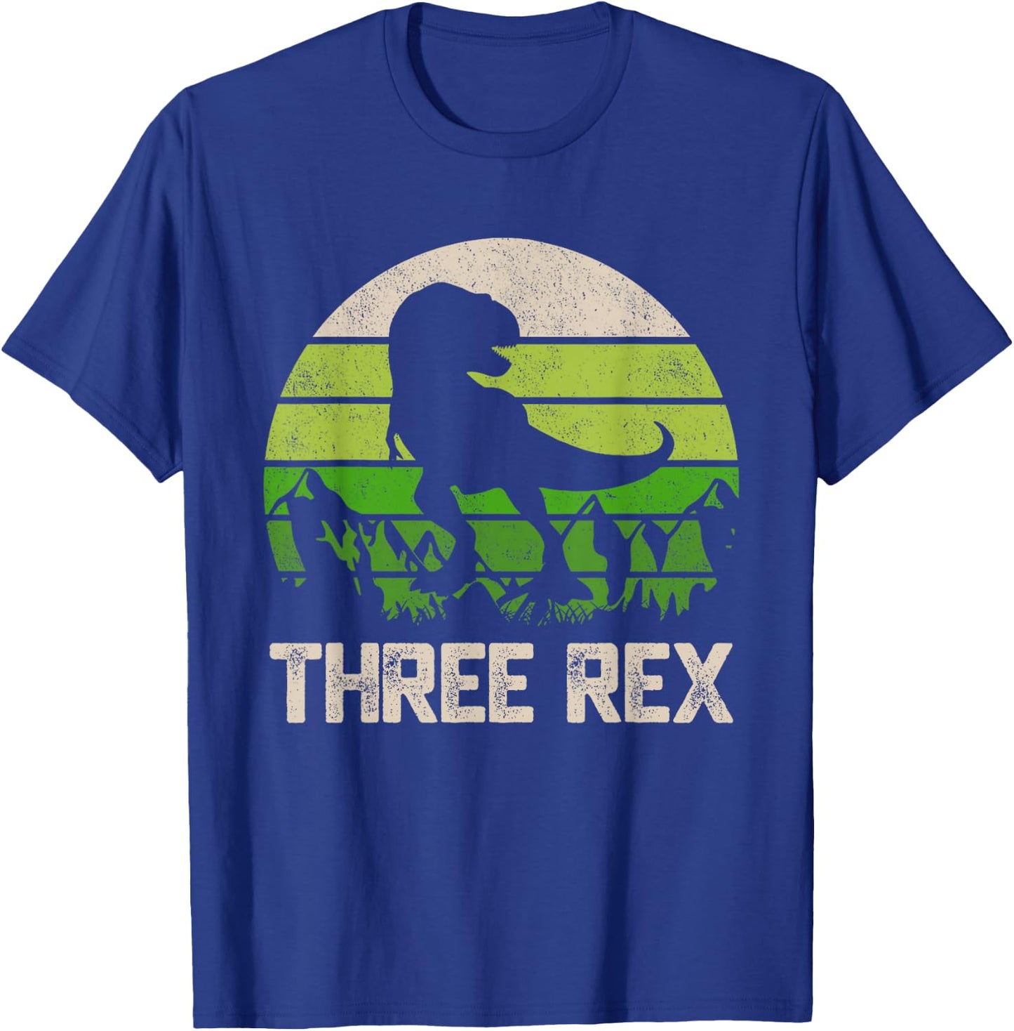 3 Year Old Shirt 3rd Birthday Three Rex Kids T-Shirt - T-Shirt | Royal