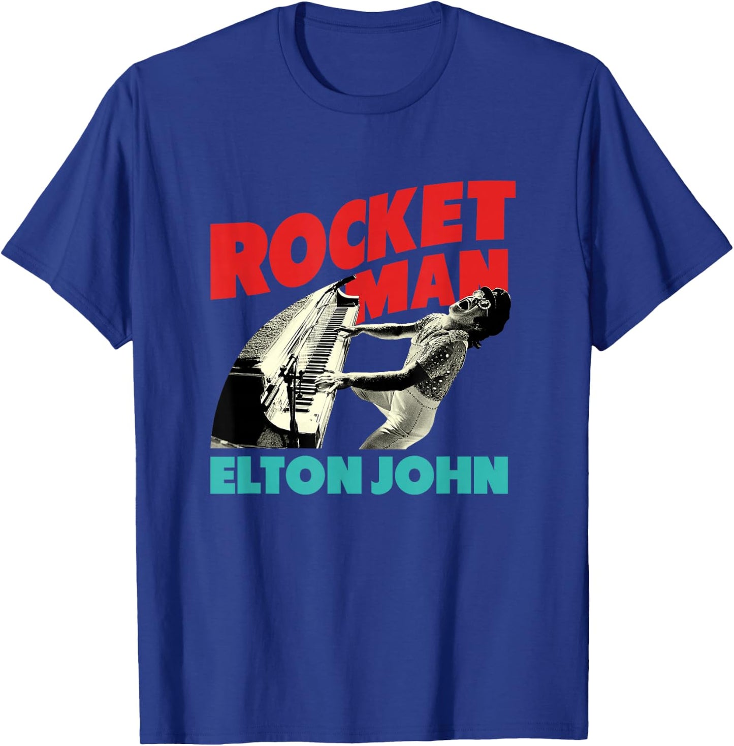 Official Elton John x Rocketman Piano Black T-Shirt - T-Shirt | Royal