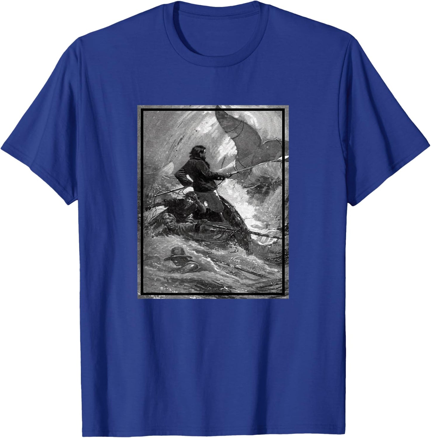 Captain Ahab in His Final Chase with Moby Dick (1902) T-Shirt - T-Shirt | Royal