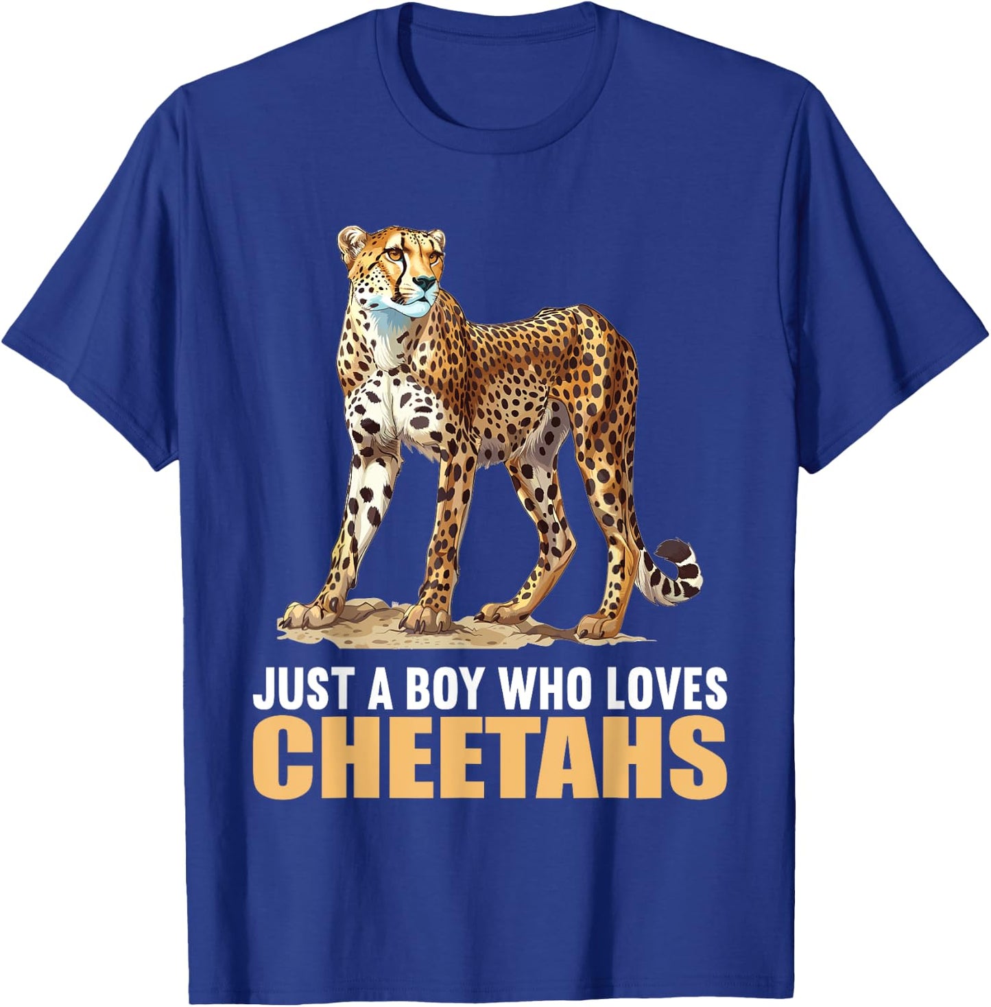 Just a Boy who loves Cheetahs Cheetah T-Shirt - T-Shirt | Royal