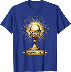 Eucharistic Consecration Traditional Latin Mass Catholic T-Shirt - T-Shirt | Royal