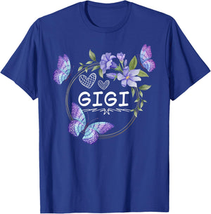 Gigi shirt with butterflies Mother's Day T-Shirt - T-Shirt | Royal