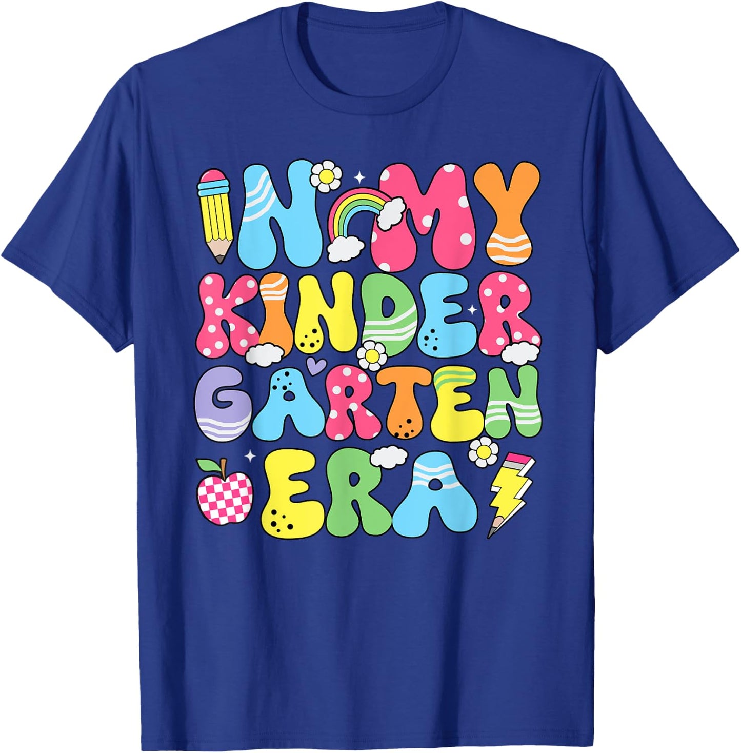 In My Kindergarten Era Back To School Kinder Teacher Kids T-Shirt - T-Shirt | Royal