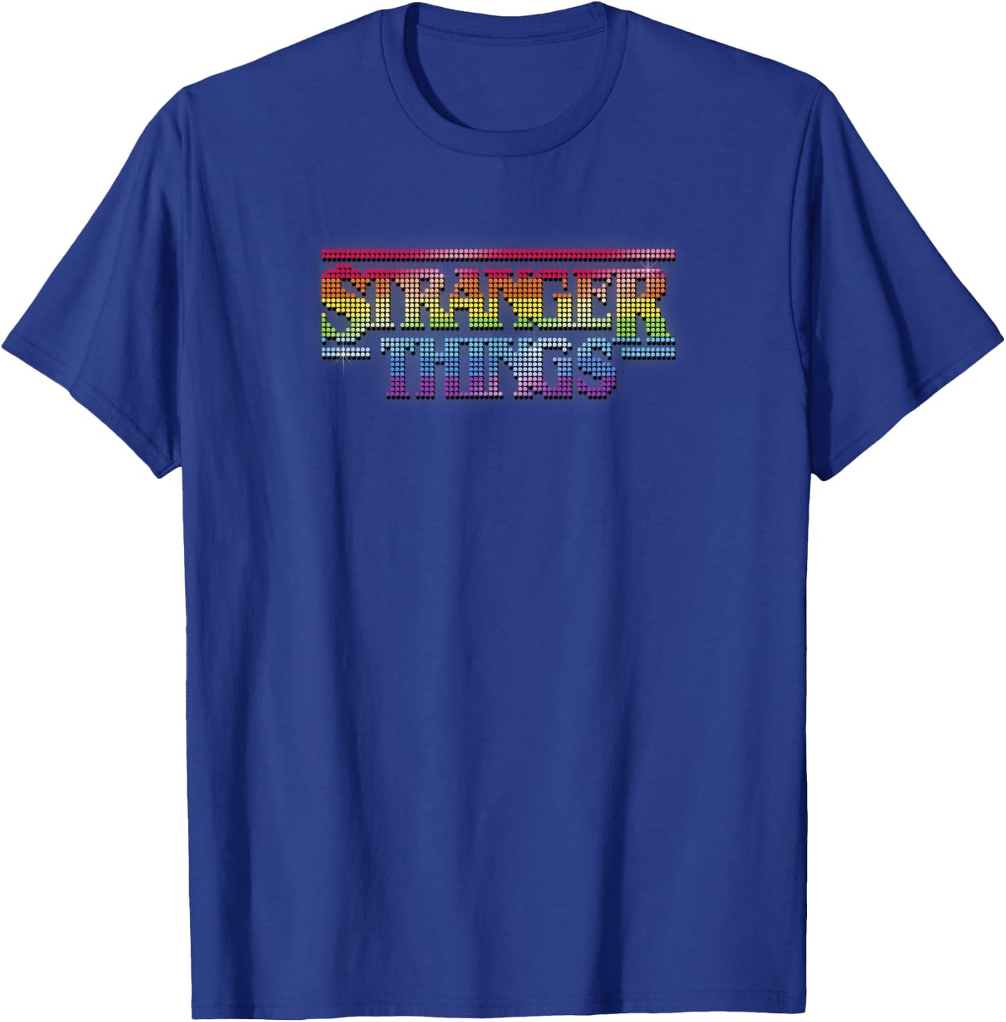 Stranger Things 4 Rainbow Pixel Sparkles T-Shirt - T-Shirt | Royal
