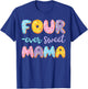 Four Ever Sweet Mama Donut Lover 4Th Birthday Kids T-Shirt - T-Shirt | Royal