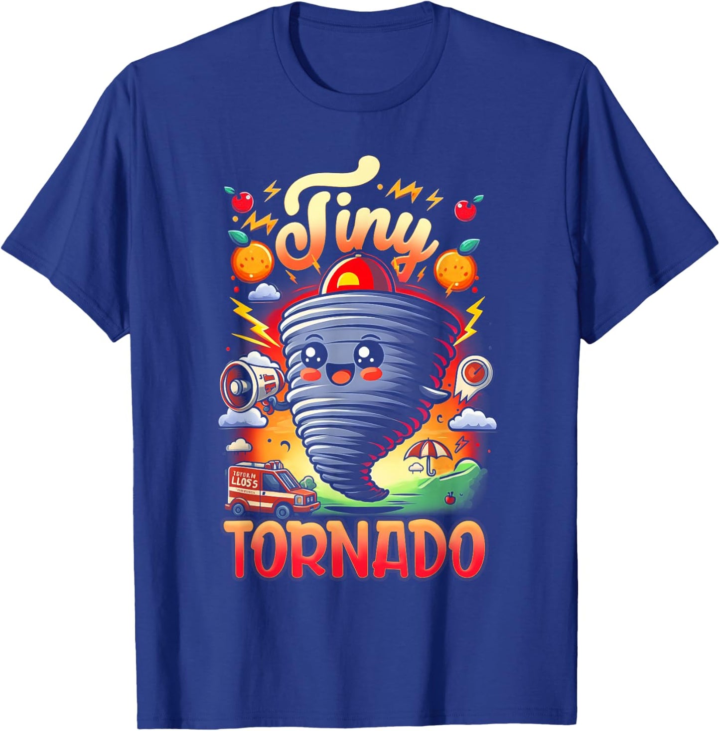 Storm Chaser Hurricane Meteorology Tornado Kids Tiny Tornado T-Shirt - T-Shirt | Royal