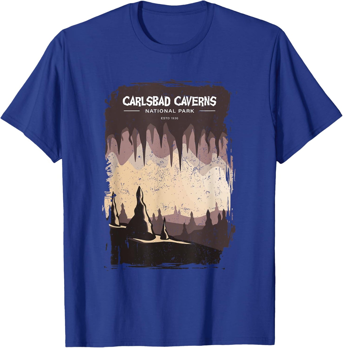 Carlsbad Caverns US National Park New Mexico Vintage T-Shirt - T-Shirt | Royal