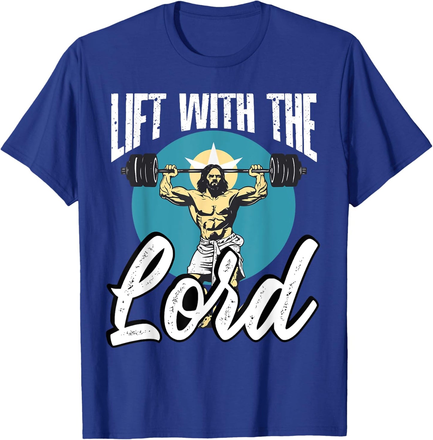 Gym Instructor Christian Beliefs Bodybuilding Jesus Christ T-Shirt - T-Shirt | Royal