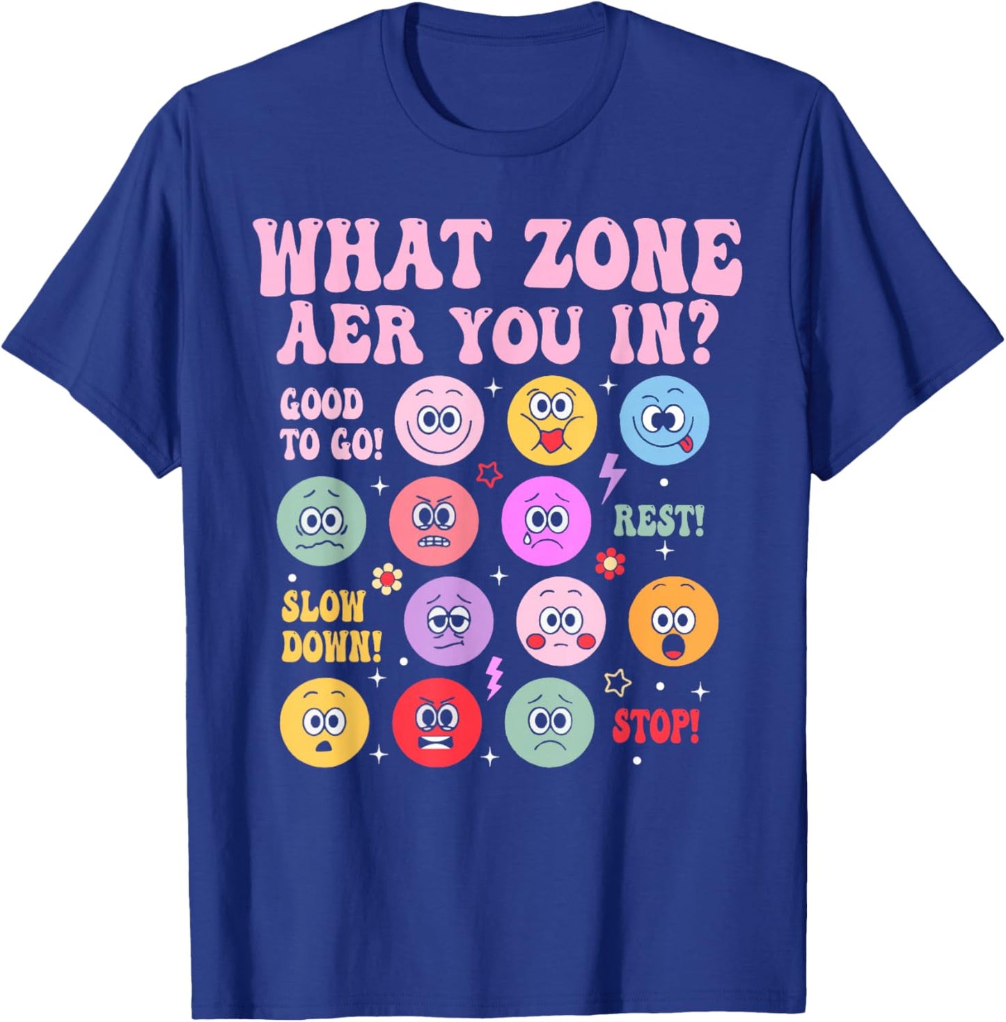 Zone Of Regulation For School Counselor Mental Health Matter T-Shirt - T-Shirt | Royal