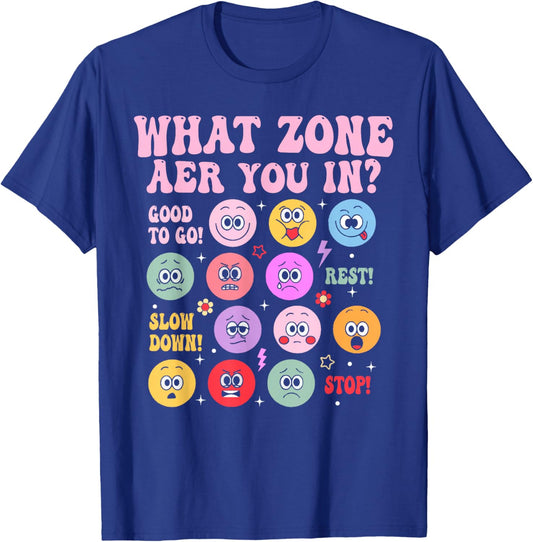 Zone Of Regulation For School Counselor Mental Health Matter T-Shirt - T-Shirt | Royal
