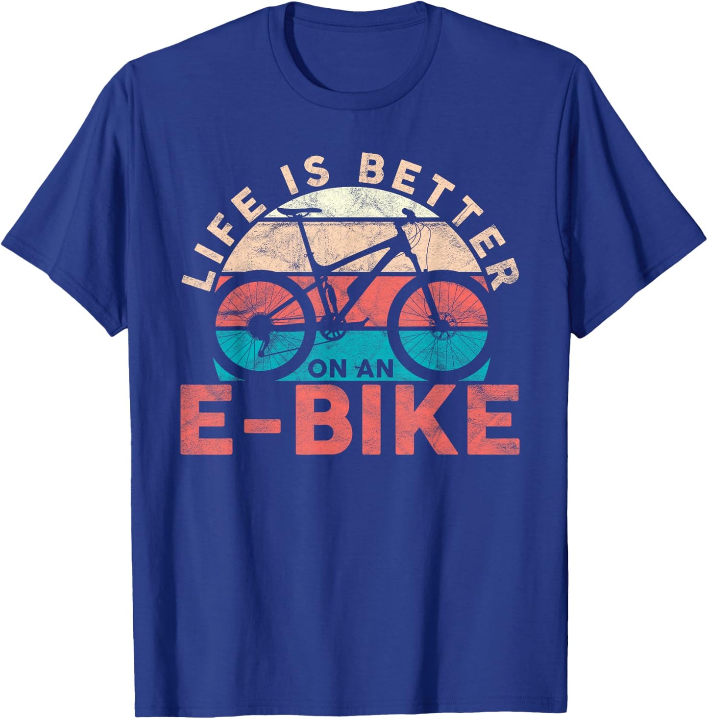 Life is better with an e-bike electric bike battery T-Shirt - T-Shirt | Royal