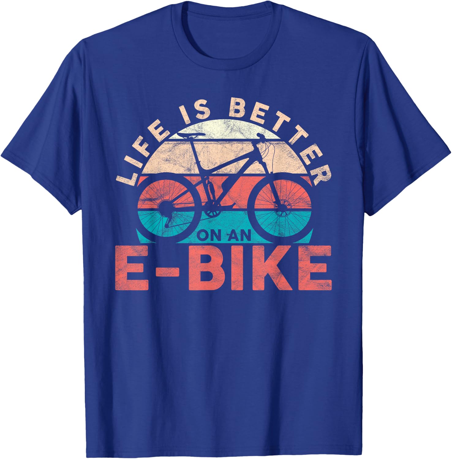 Life is better with an e-bike electric bike battery T-Shirt - T-Shirt | Royal