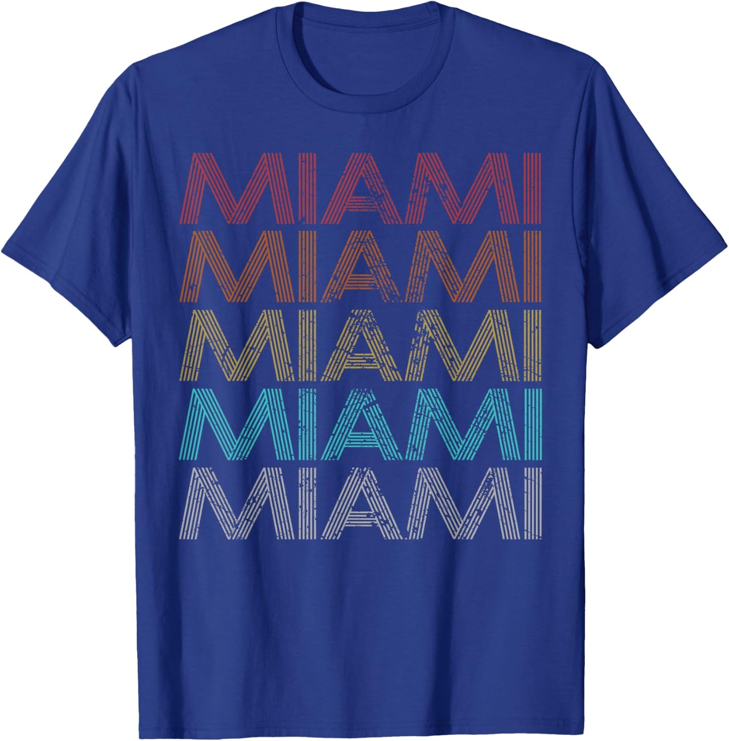Retro Vintage Miami T-Shirt - T-Shirt | Royal