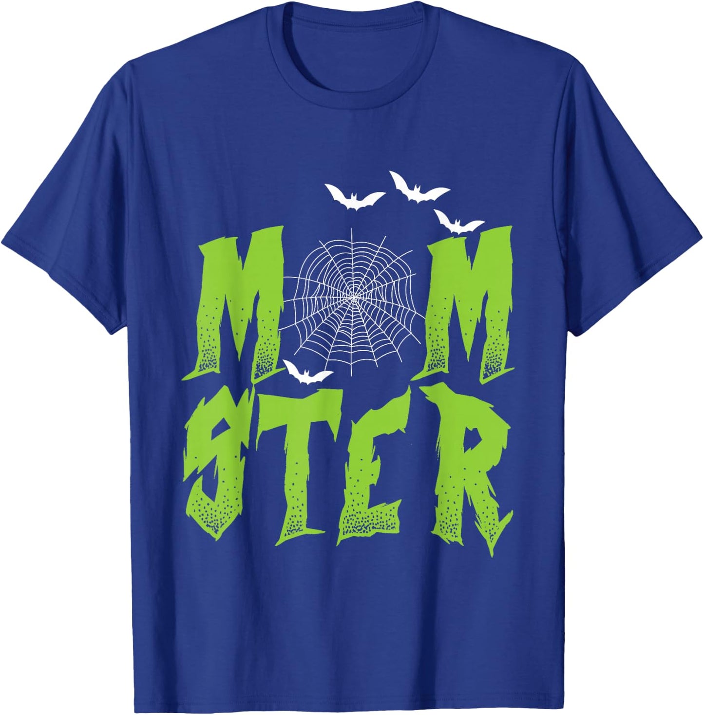 Halloween MOMster Bats Spider Web Mum Monster Mother Women T-Shirt - T-Shirt | Royal