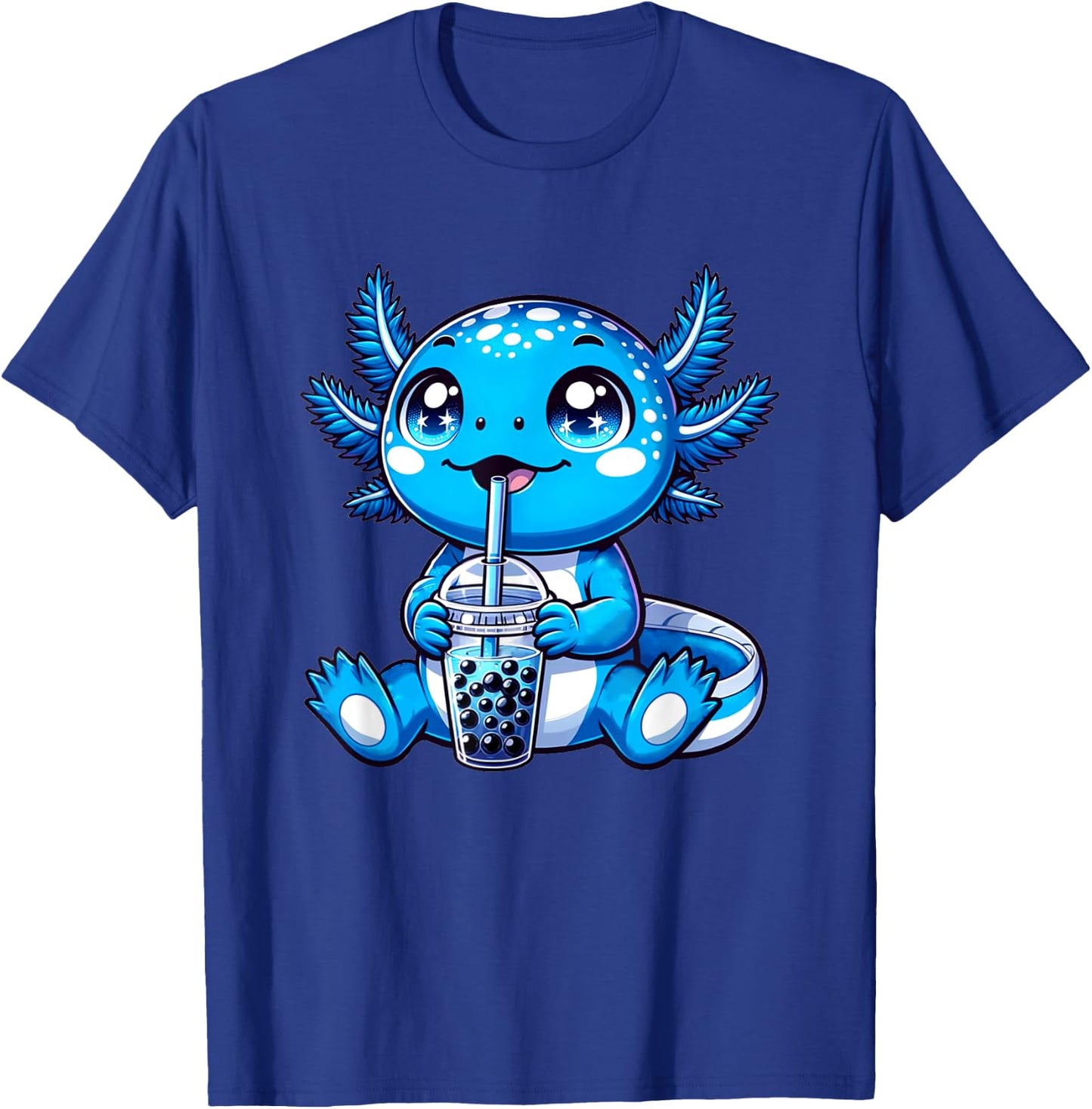 Kawaii Axolotl Boba Tea Anime Bubble Tea Axolotl T-Shirt - T-Shirt | Royal