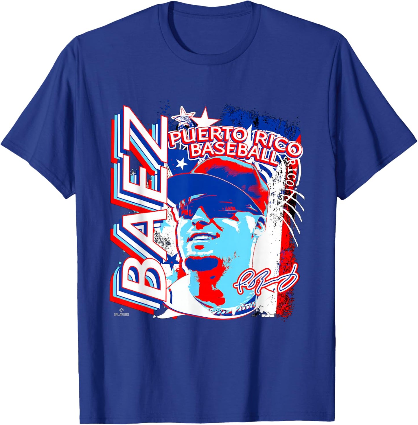 Javier Baez International Baseball Puerto Rico MLBPA T-Shirt - T-Shirt | Royal