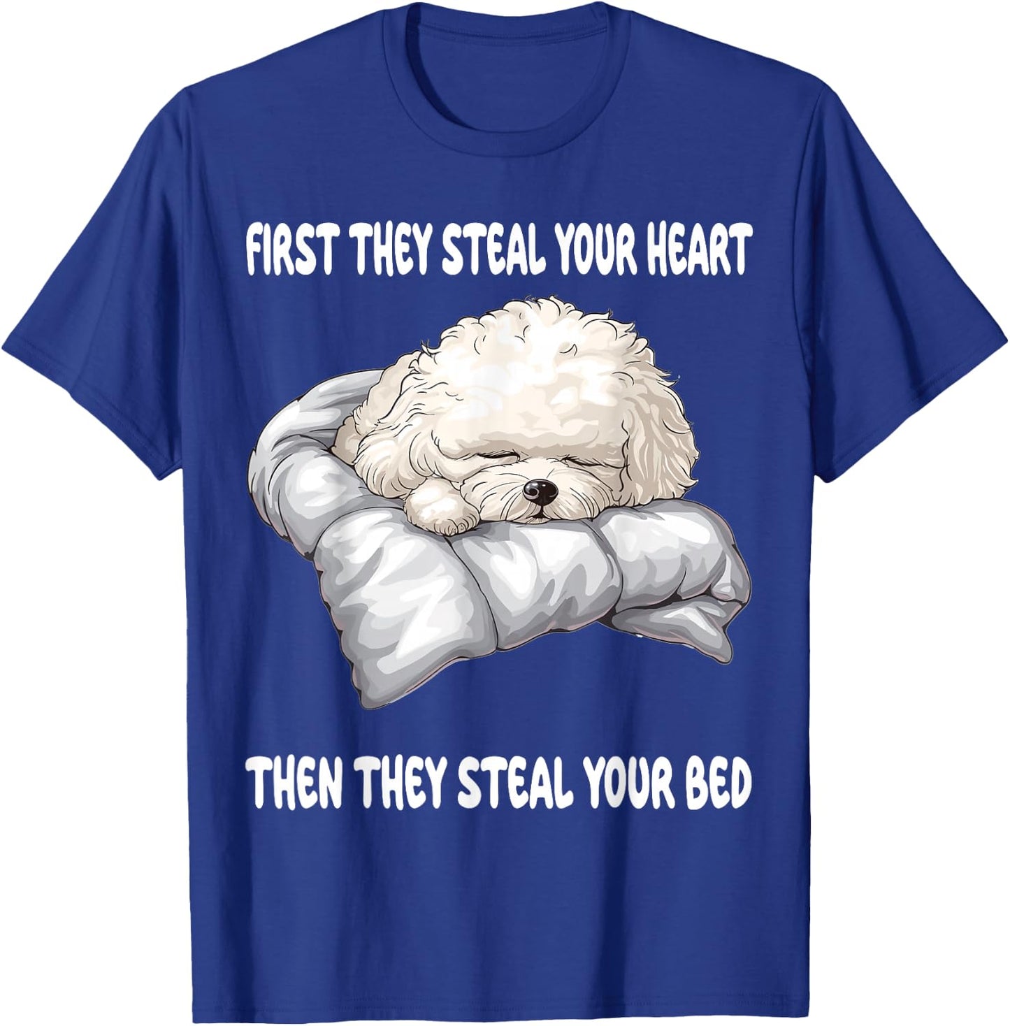 Bichon Frise Sleeping Pajamas Nightgown T-Shirt - T-Shirt | Royal
