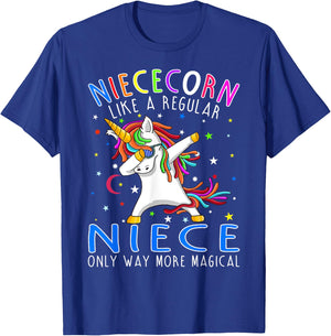 Niececorn Like A Regular Niece Only Way More Magical T-Shirt - T-Shirt | Royal