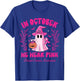 In October We Wear Pink Breast Cancer Awareness Halloween T-Shirt - T-Shirt | Royal