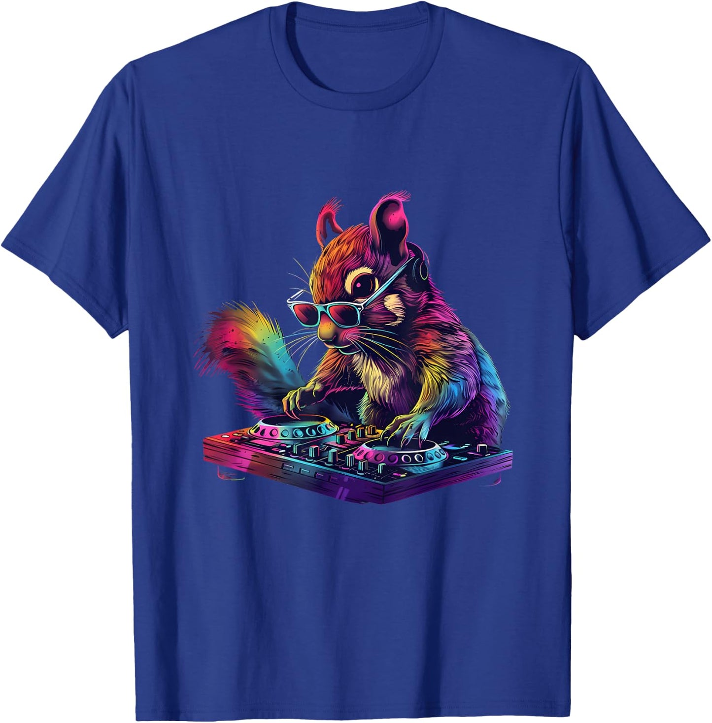 Squirrel DJ Turntable DJ Squirrel Music Producer Dance Club T-Shirt - T-Shirt | Royal