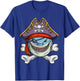 Pirate Shark Funny Cross Bones Halloween Costume T-Shirt - T-Shirt | Royal