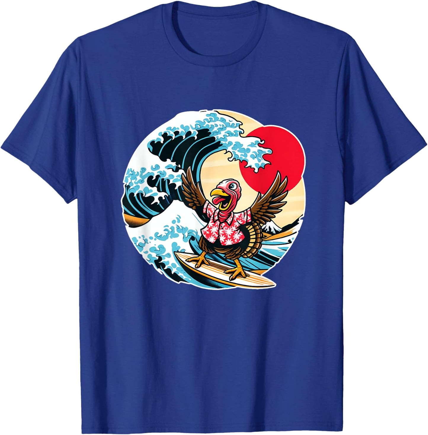 Great Wave Kanagawa Turkey Surfing T-Shirt - T-Shirt | Royal