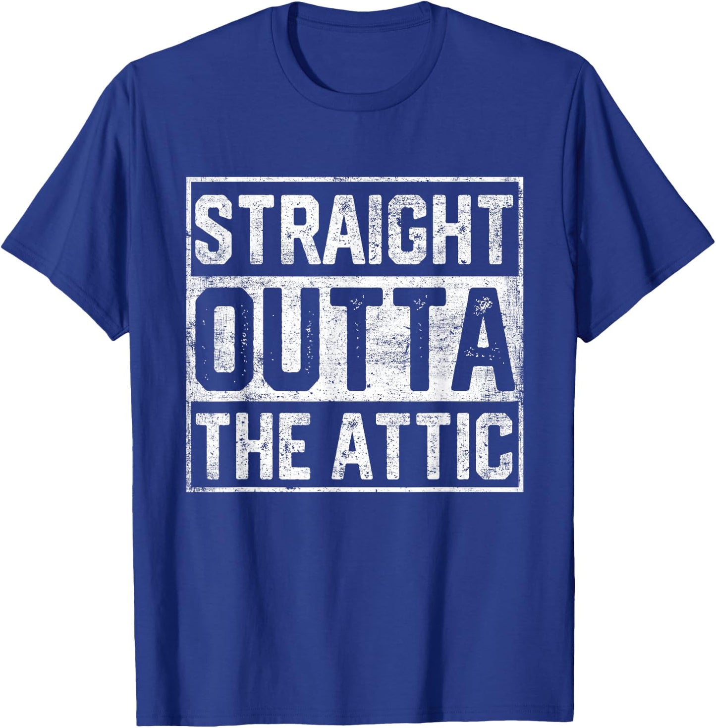 HVAC Tech Straight Outta Funny Attic HVAC Women Men T-Shirt - T-Shirt | Royal