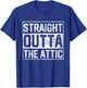 HVAC Tech Straight Outta Funny Attic HVAC Women Men T-Shirt - T-Shirt | Royal