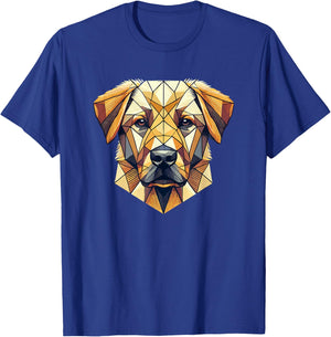 Geometric Line Art Labrador Retriever Lab Dog Labradors Men Women Kids T-Shirt - T-Shirt | Royal