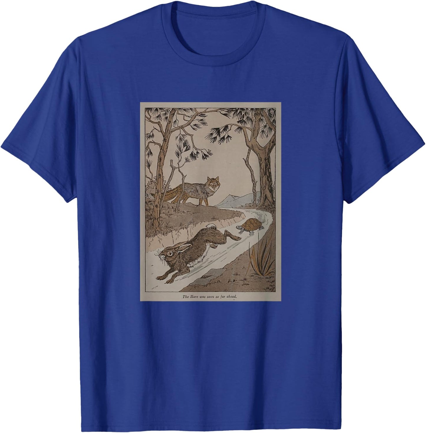 Aesop's Fable The Tortoise and The Hare T-Shirt - T-Shirt | Royal