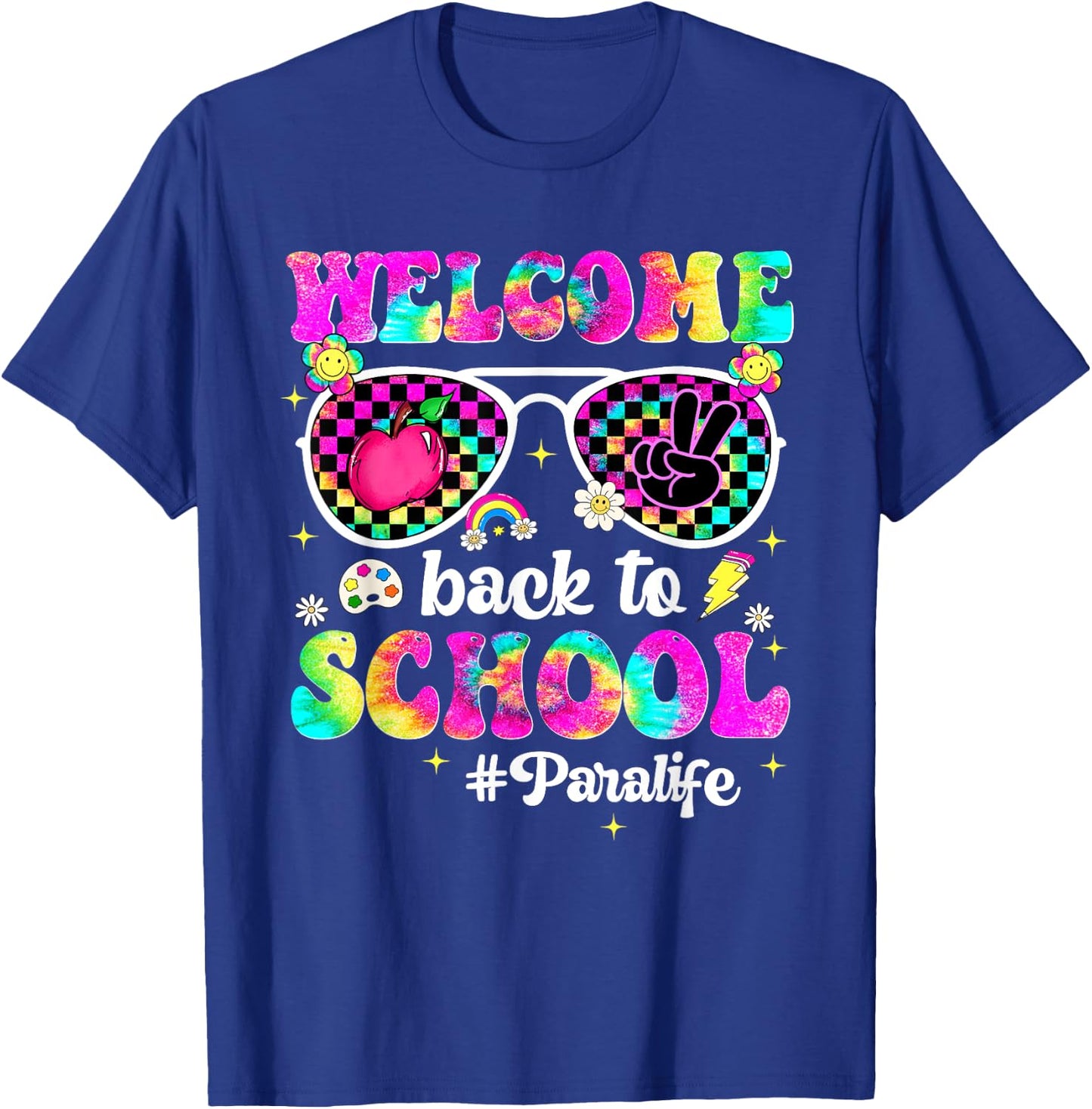 Welcome Back To School Para Sunglasses First Day Of School T-Shirt - T-Shirt | Royal