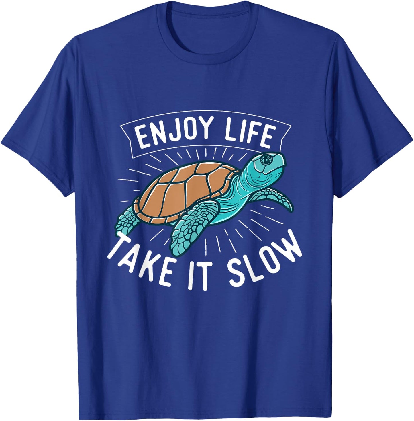 Enjoy Life Take It Slow Bald Head Island - Sea Turtle Lover T-Shirt - T-Shirt | Royal