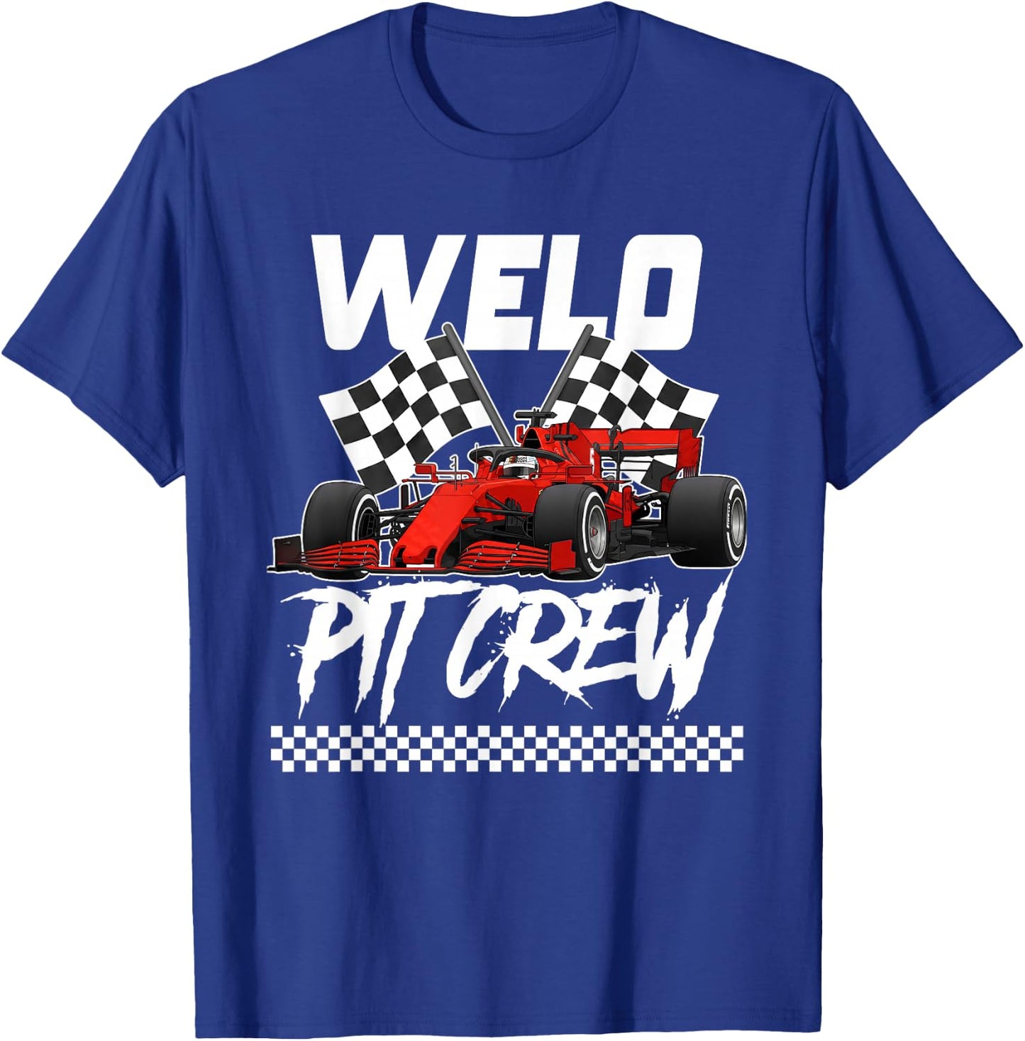 Race Car Birthday Party Racing Family Welo Pit Crew T-Shirt - T-Shirt | Royal
