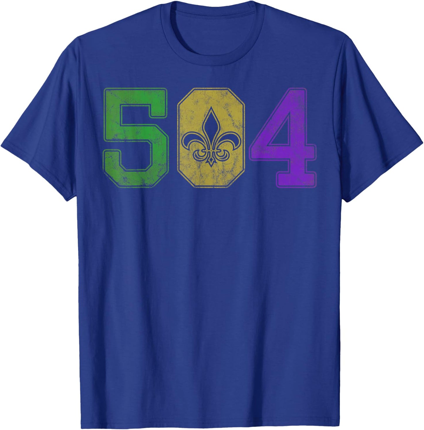 Mardi Gras 504 Nola New Orleans Louisiana LA T-Shirt - T-Shirt | Royal